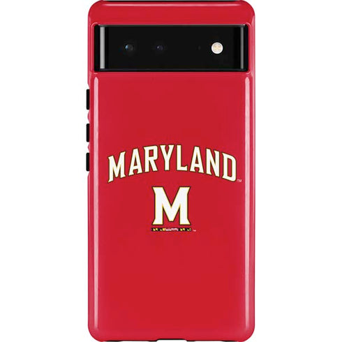 University of Maryland Collegiate Text Red Pixel Cases